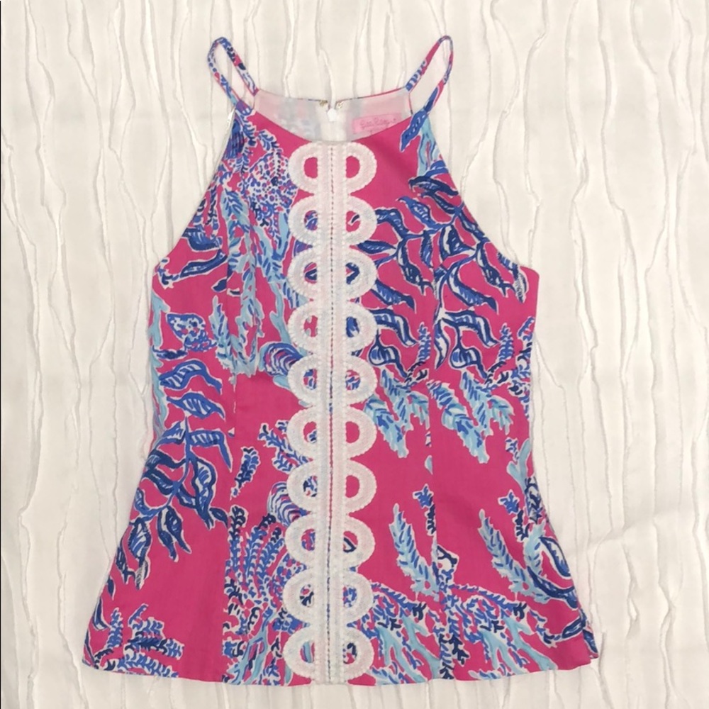Pink Lilly Pulitzer tank top